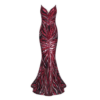 Marie Strapless Sequin Print Mermaid Dress - Hot fashionista