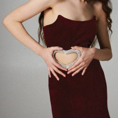 Mikayla Strapless Side Heart Cut-Out Mini Dress - Hot fashionista