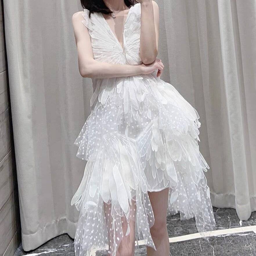Millie Sleeveless Polka Dot Lace Mini Dress - Hot fashionista