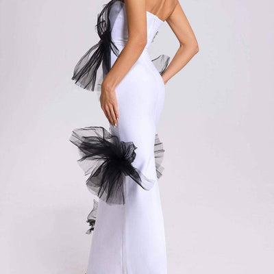 Norah Strapless Tulle Bow Maxi Dress - Hot fashionista
