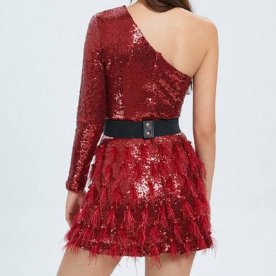 Shealynn One-shoulder Sequin Mini Dress - Hot fashionista
