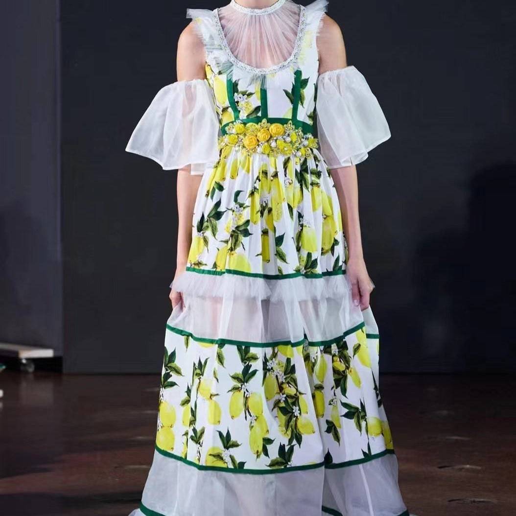 Skylar Colorblock Floral Spliced Mesh Maxi Dress - Hot fashionista