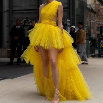 Tallulah One Shoulder Tulle Maxi Dress - Hot fashionista