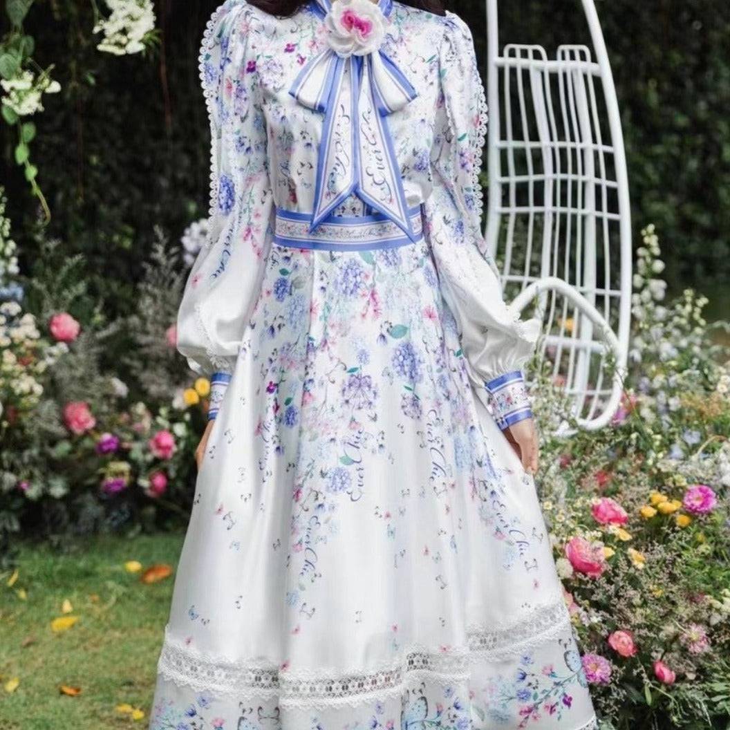 Veronica Lace Floral Midi Dress - Hot fashionista