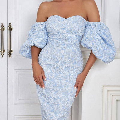 Milena Floral Off Shoulder Midi Dress - Hot fashionista