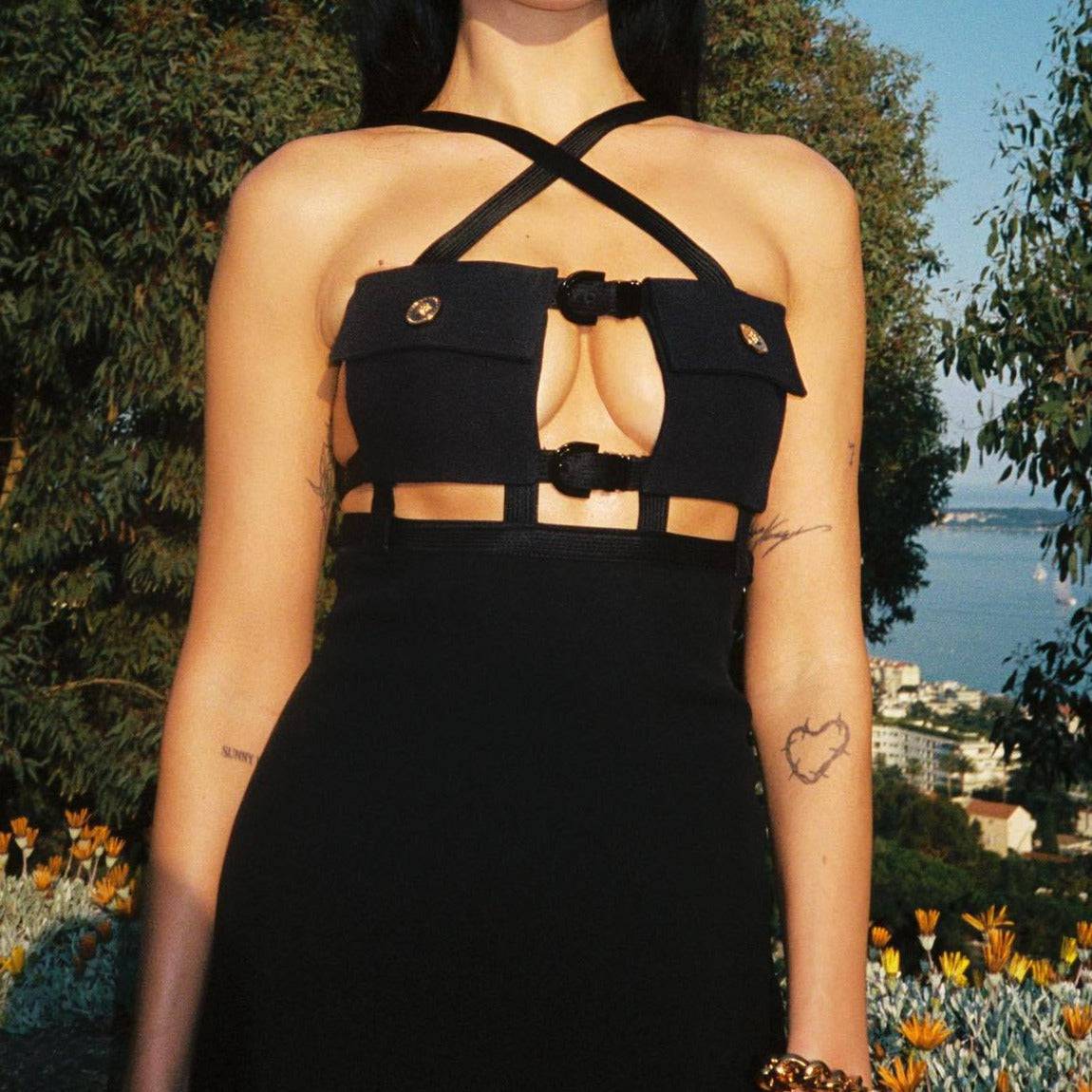 Brigitta Bustier Cut Out Bandage Maxi Dress - Hot fashionista