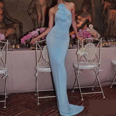 Eleonore Halter Neck 3D Flower Maxi Dress - Hot fashionista