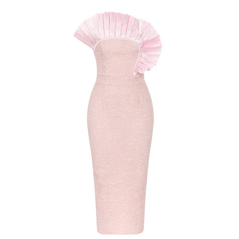 Gwendolyn Floral Ruffle Detail Midi Dress - Hot fashionista