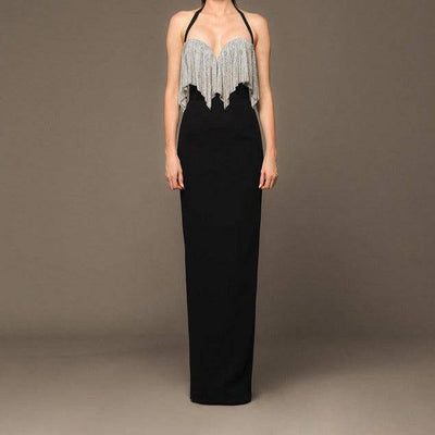 Kristina Sweetheart Neckline Embellished Sequins Mesh Dress - Hot fashionista