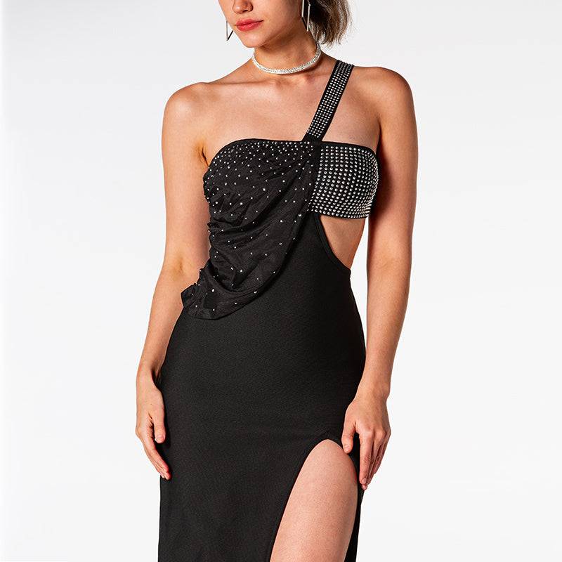 Raelyn One-Shoulder Cutout Split Midi Dress - Hot fashionista