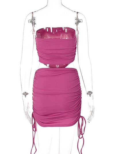 Edith Bandeau Style Top & Drawstring Skirt Set