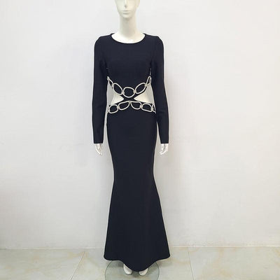 Esther Cut-Out Crystal Embellished Dress - Hot fashionista