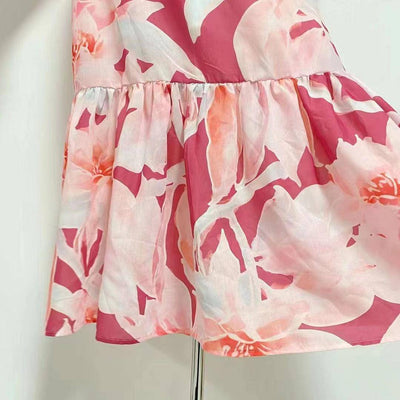 Kimmy Mermaid Midi Skirt Set - Orient Print in Hibiscus - Hot fashionista