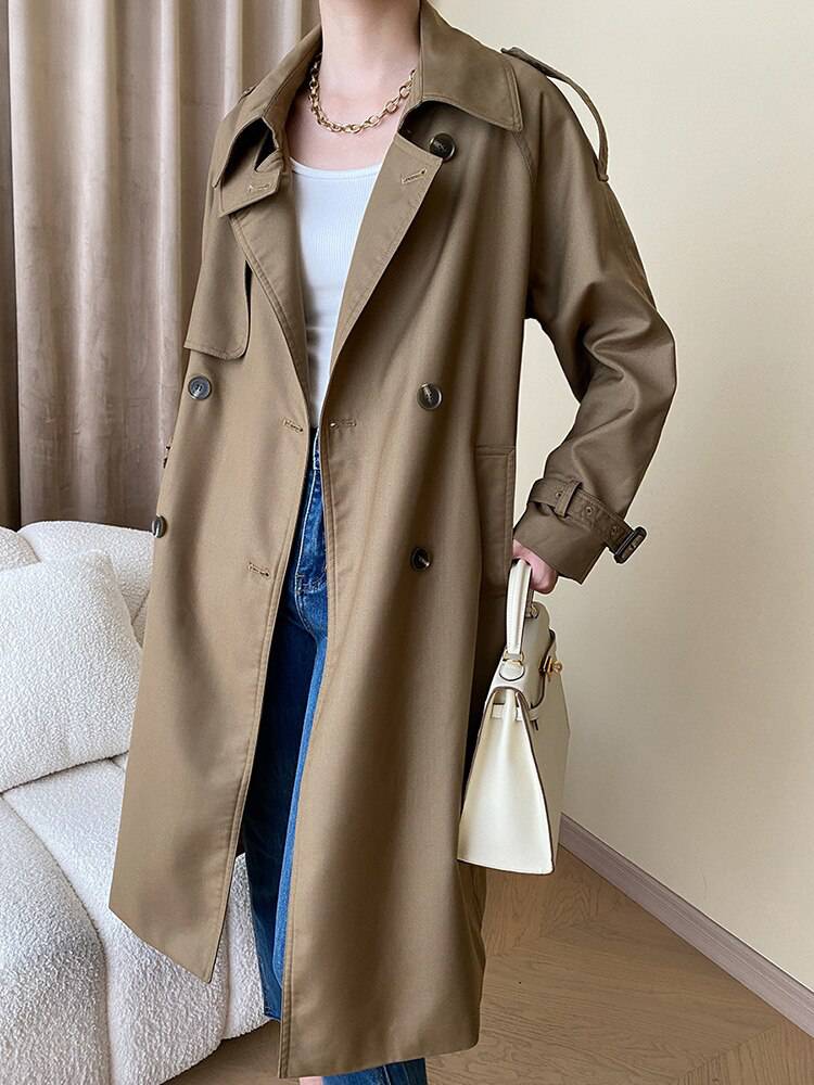 Patty Double Breasted A-Line Trench Coats - Hot fashionista