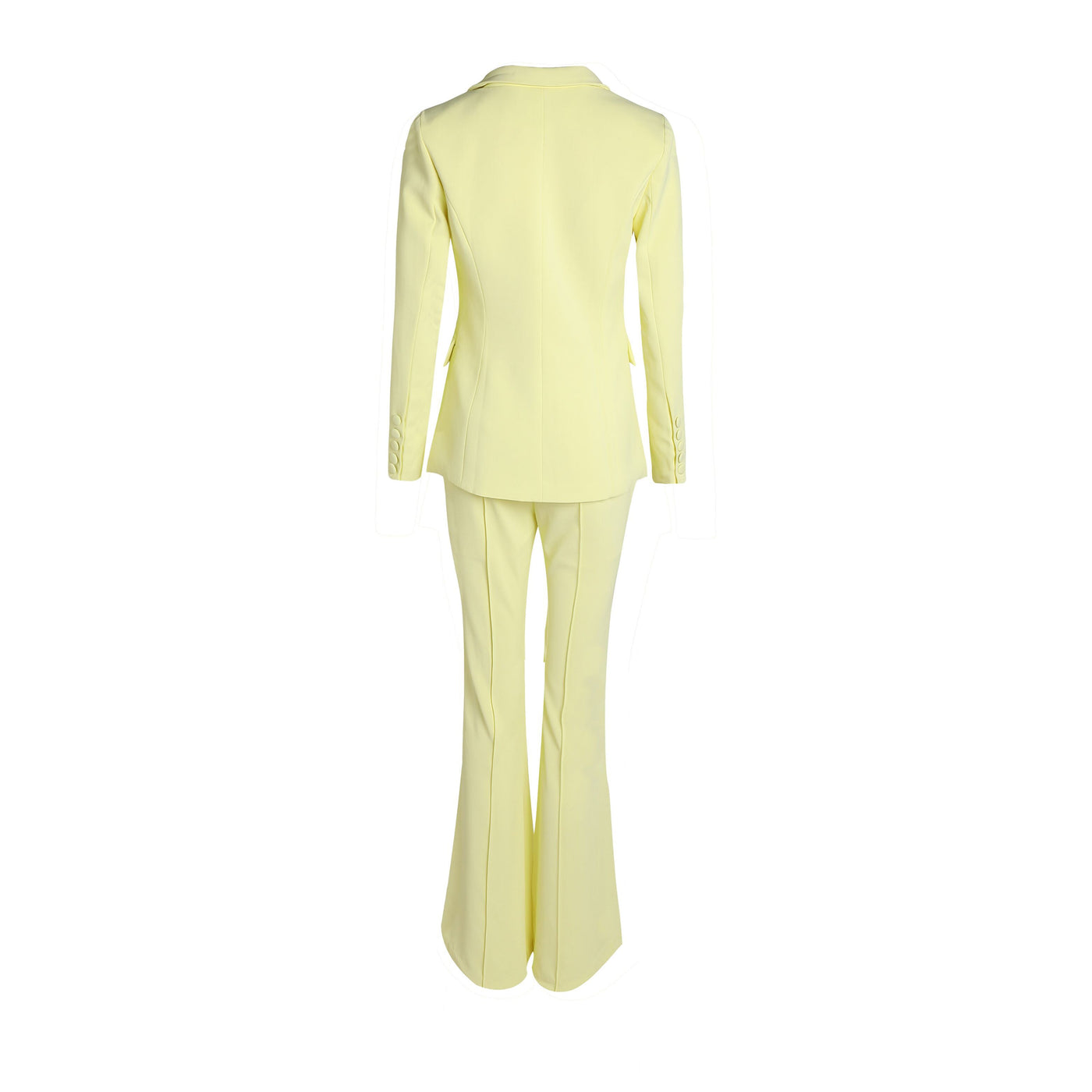 Brenda Long Sleeve Collared Blazer & Flared Pants Set - Hot fashionista