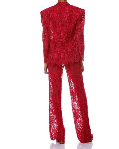 Kairi Floral Lace Pants Set - Hot fashionista