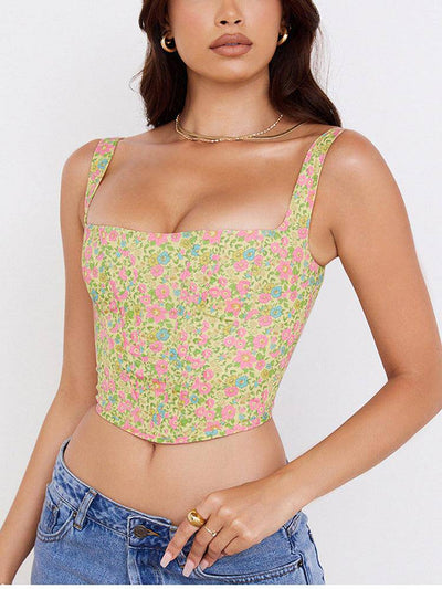 Abby Ditsy Cropped Tank Top - Hot fashionista