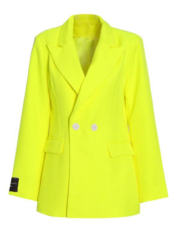 Abby Double-breasted Blazer - Neon - Hot fashionista