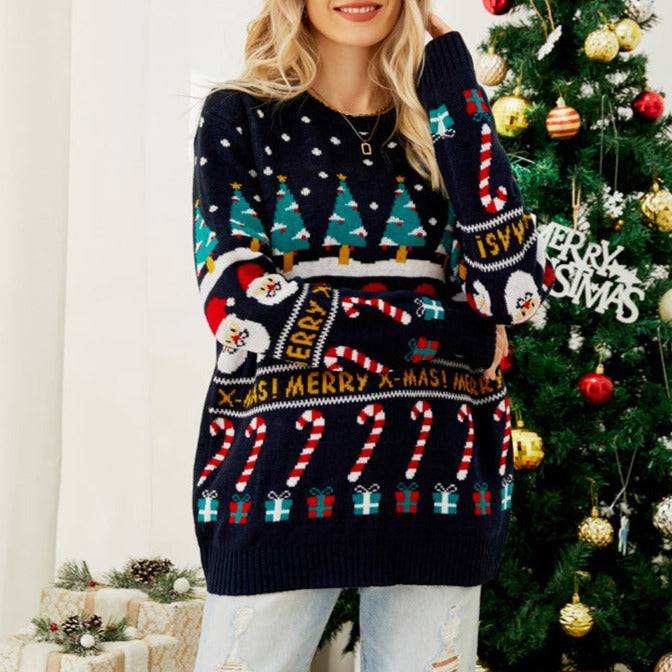 Alexa Santa Snowflake Christmas Sweater - Hot fashionista
