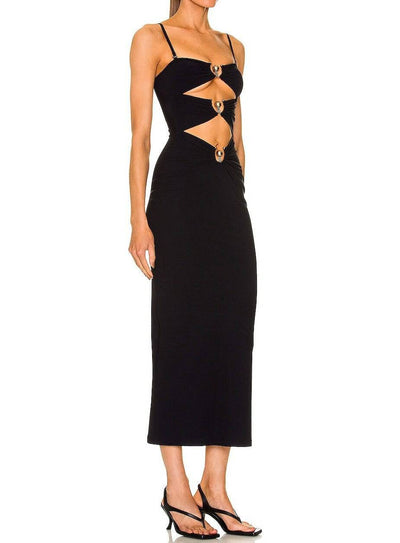 Andrea Pierced Orbit Column Dress - Hot fashionista