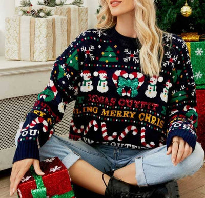 Arabella Loose Knitwear Christmas Sweater - Hot fashionista