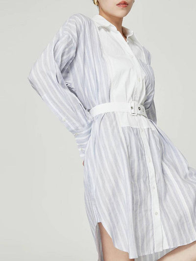 Arya Belted Striped Midi Dress - Hot fashionista