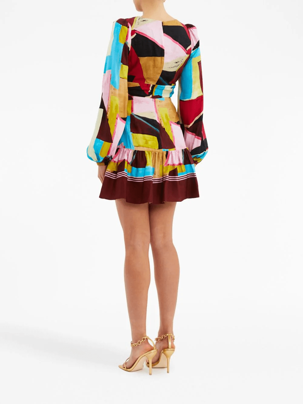 Meghan Abstract-print Minidress In Multicolour - Hot fashionista