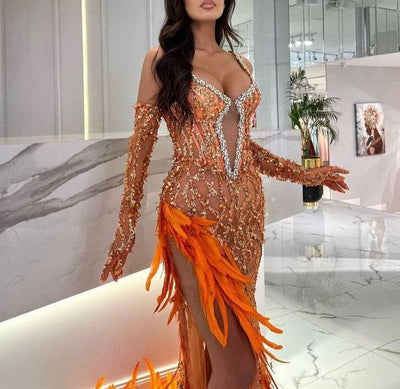 Monet Illusion Sequined Prom Dress - Hot fashionista