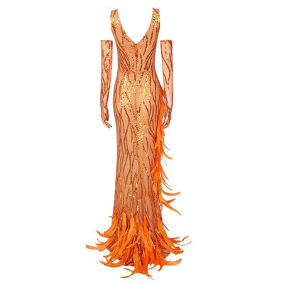 Monet Illusion Sequined Prom Dress - Hot fashionista