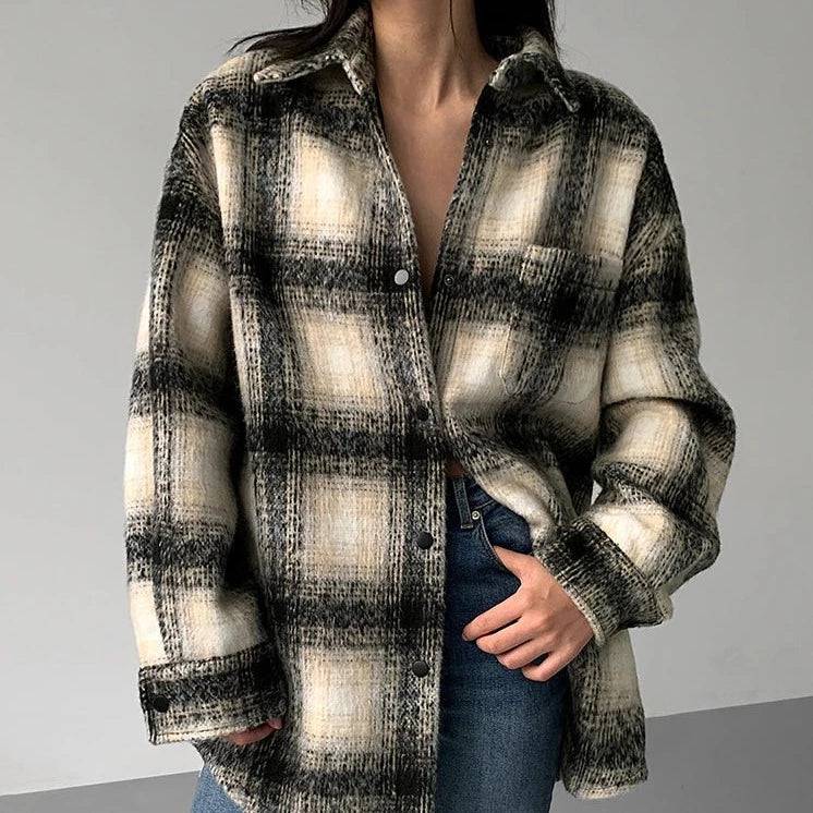Rylee Plaid Blouse With Pocket - Hot fashionista