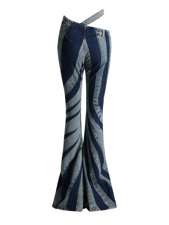 Shelby Cut-out Flared Jeans - Hot fashionista