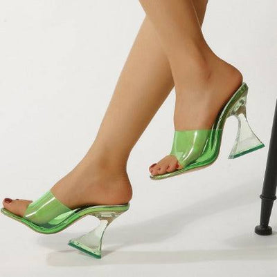 Casey Square Toe Slip-On Strange Style High Heels Sandals - Hot fashionista
