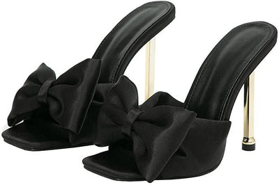 Alice Square Toe Butterfly-Knot Strap High Heel Sandals - Hot fashionista