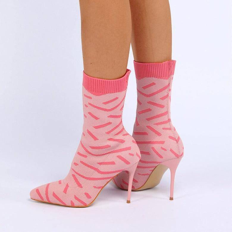 Bonnie Irregular Pointed Toe Sock Sandal - Hot fashionista