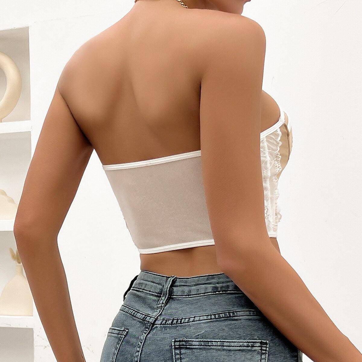 Molly Sweetheart Bustier Cropped Top - Hot fashionista