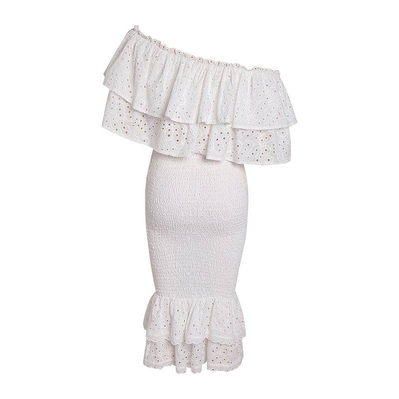 Kristine Eyelet Embellished Tiered Ruffle Skirt Set - Hot fashionista