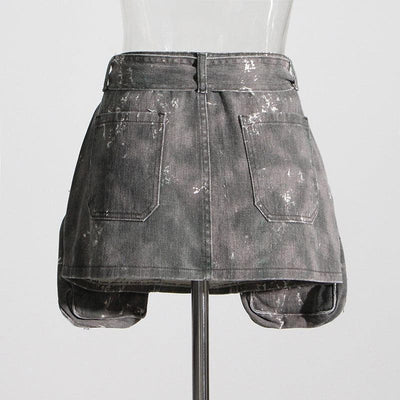 Nancy Pocket Side Denim Skirt - Hot fashionista