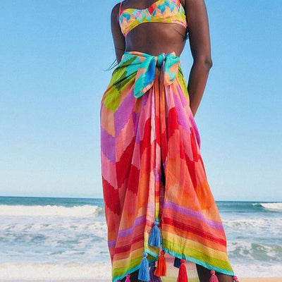 Annie Retro Colorful Rainbow Swimsuit - Hot fashionista