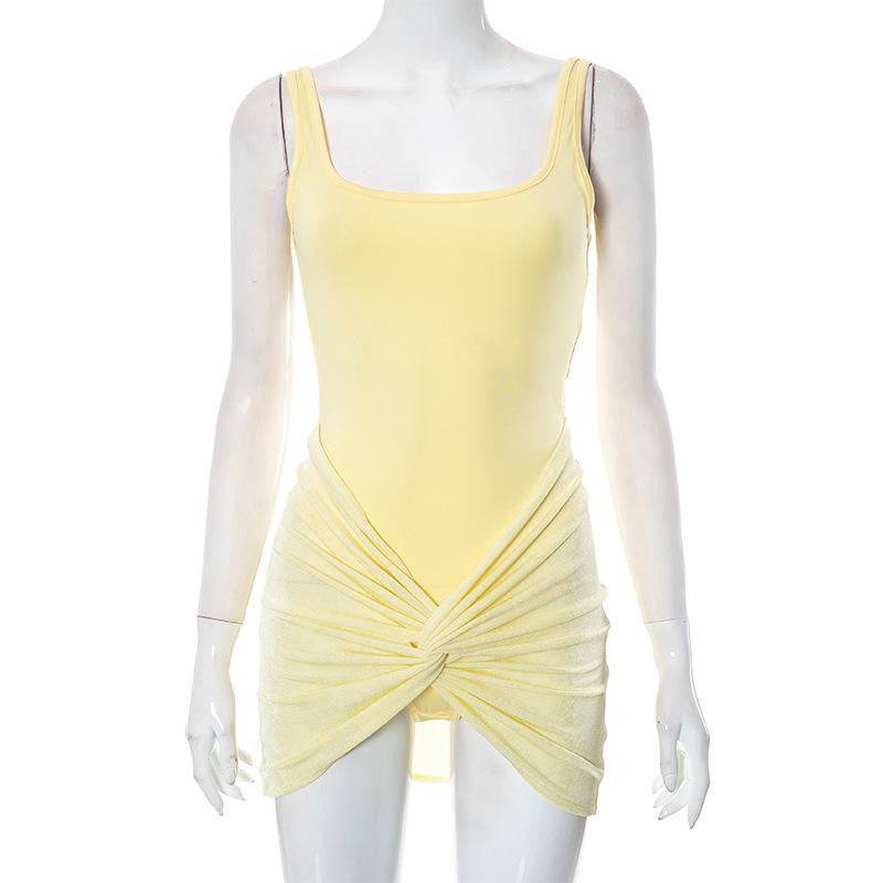 Danica Sleeveless Square Neck Swimsuit with Cover