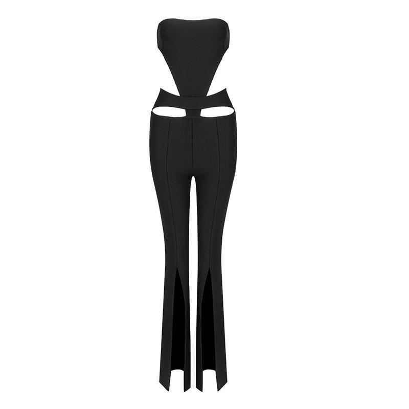 Aldith Hollow Out Strapless Jumpsuit - Hot fashionista
