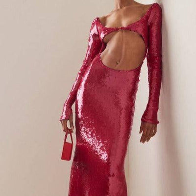 Briana Cut-Out Sequin Maxi Dress - Hot fashionista