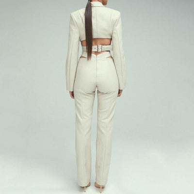 Atena Crop Top & High Waist Pants Set - Hot fashionista