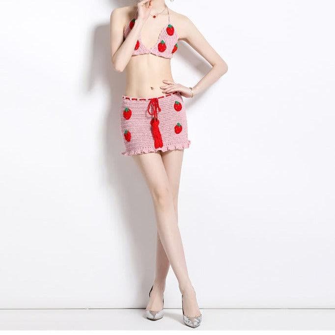 Kailene Two Piece Crochet Skirt Set - Hot fashionista