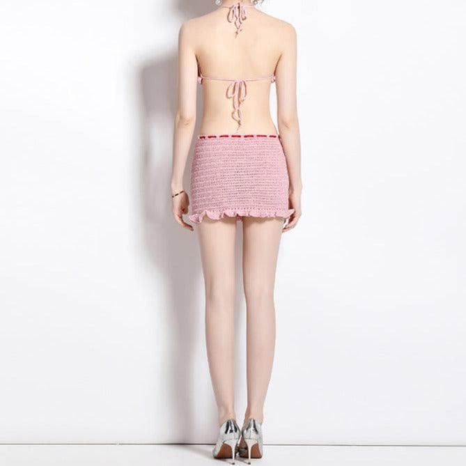 Kailene Two Piece Crochet Skirt Set - Hot fashionista
