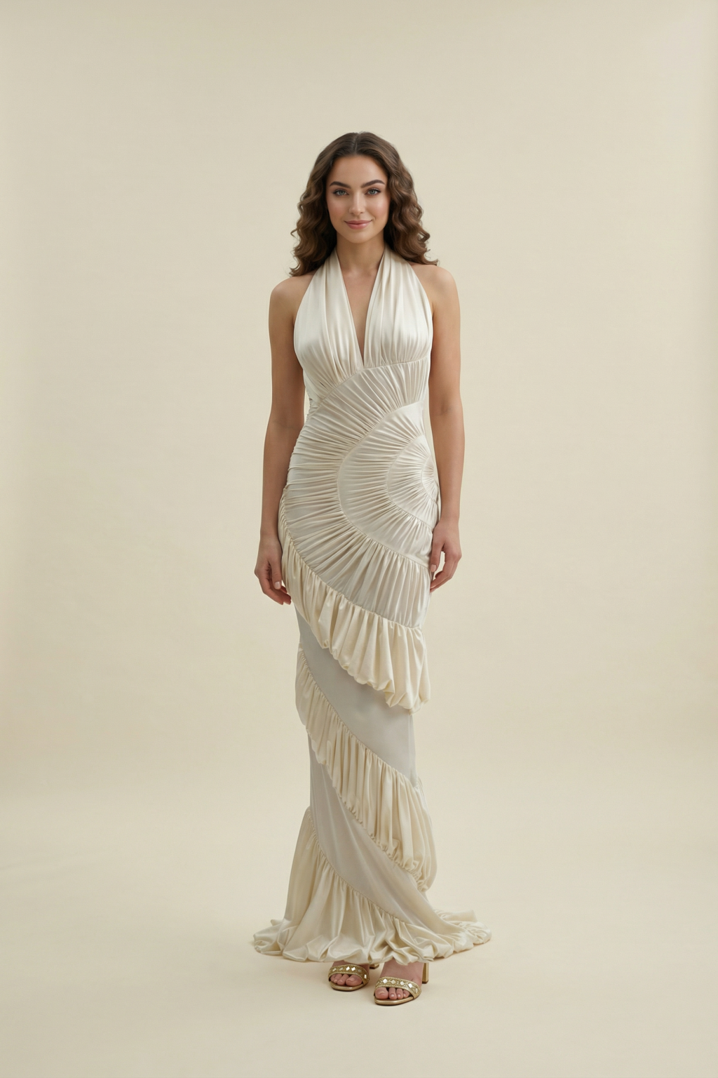 Diana Halter Backless Tulle Maxi Dress - Hot fashionista