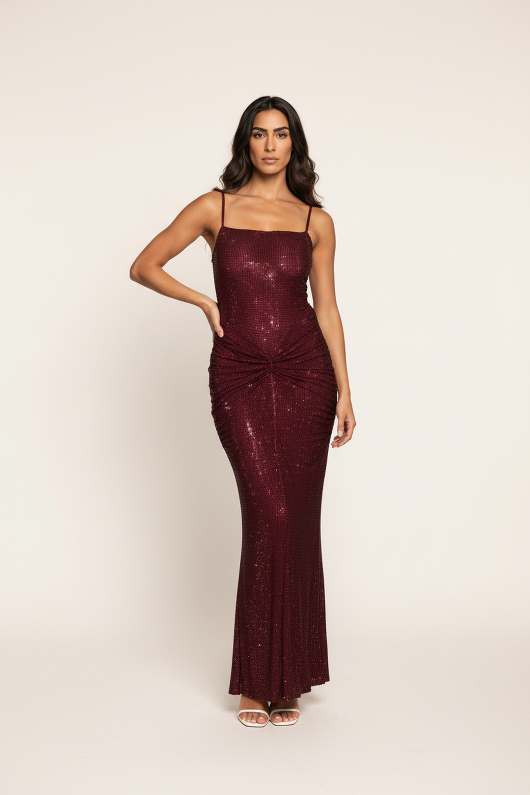 Penelope Diamante Satin Maxi Dress - Hot fashionista