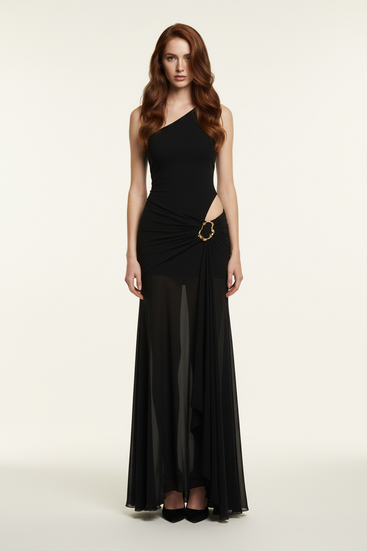 Millie One Shoulder Cut Out Maxi Dress - Hot fashionista