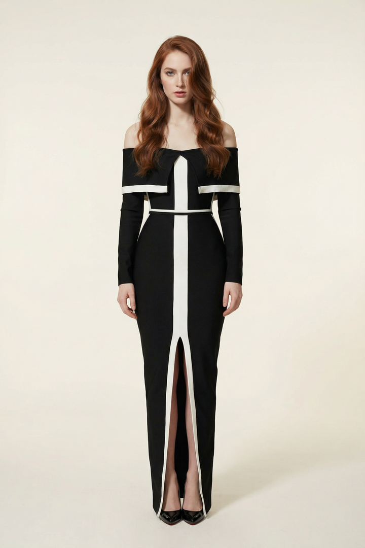 Lauren Two-Tone Maxi Dress