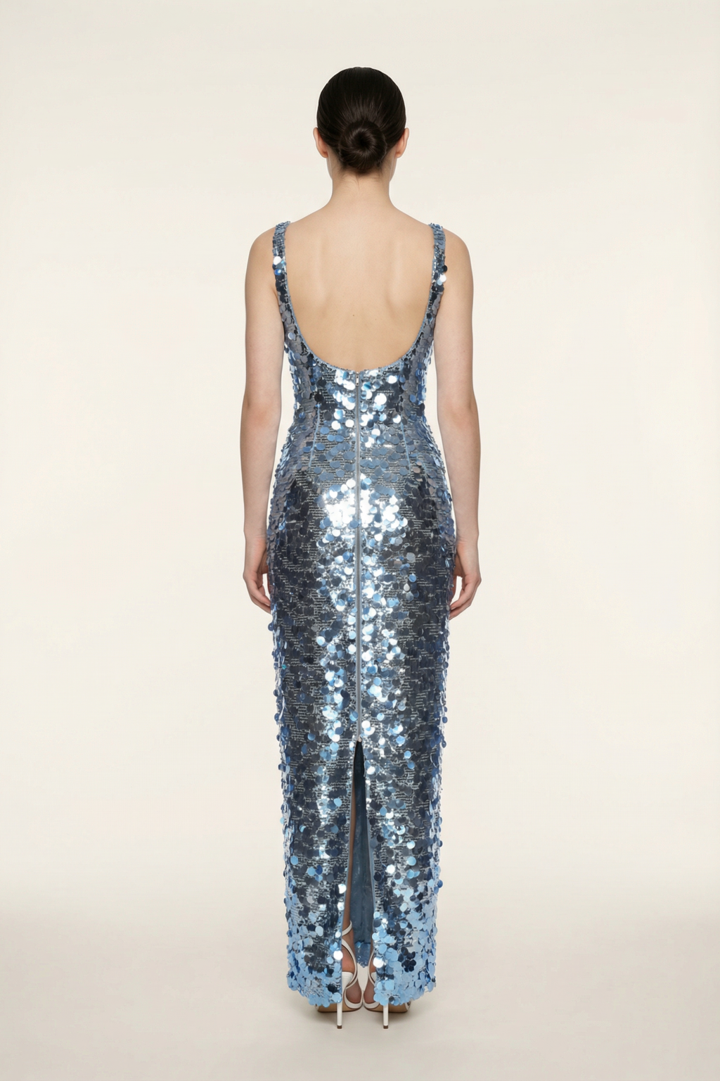 Mabel Deep V Neck Straps Sequined Dress - Hot fashionista