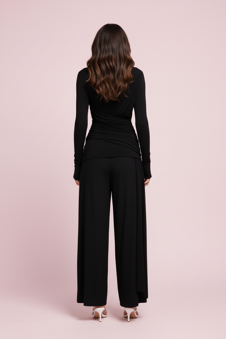 Freya Asymmetrical Fringe Ensemble Pants Set - Hot fashionista